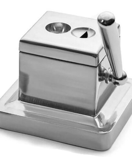 Croatian Mafia Cigars-Branded Classic Tabletop Dual Cigar Cutter - Straight & V-Cut Polished Stainless Steel