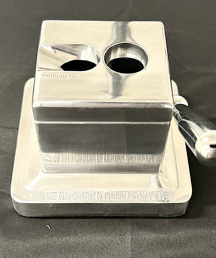 Croatian Mafia Cigars-Branded Classic Tabletop Dual Cigar Cutter - Straight & Cuban Cut Polished Stainless Steel